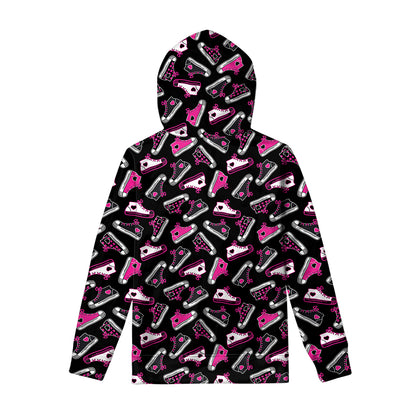 Emo Shoes Pattern Print Pullover Hoodie
