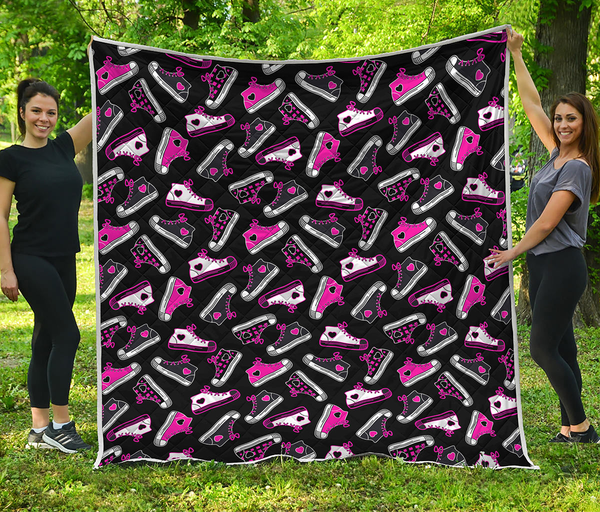 Emo Shoes Pattern Print Quilt