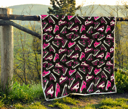 Emo Shoes Pattern Print Quilt