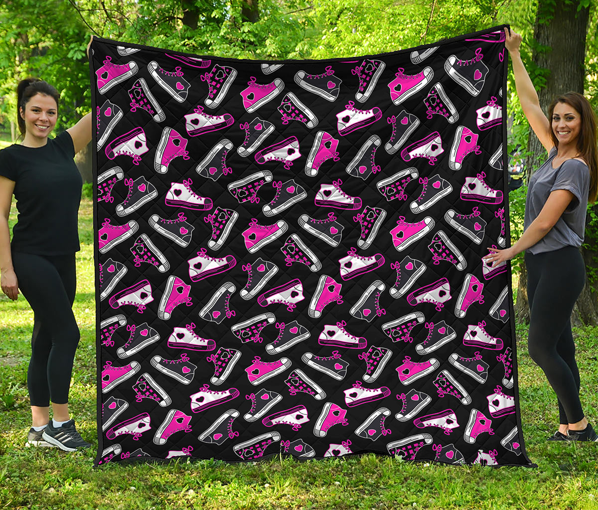 Emo Shoes Pattern Print Quilt