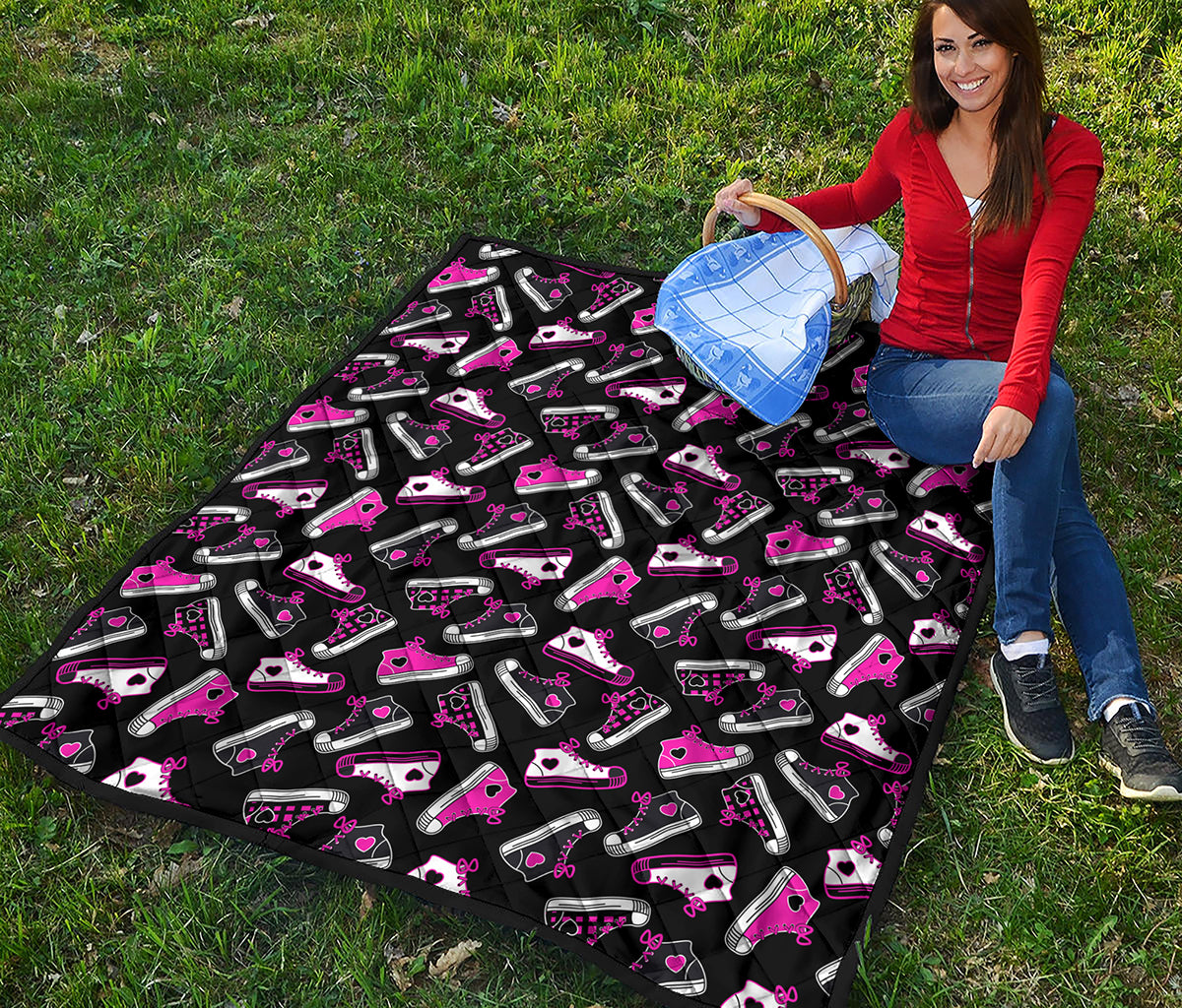 Emo Shoes Pattern Print Quilt