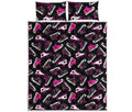 Emo Shoes Pattern Print Quilt Bed Set