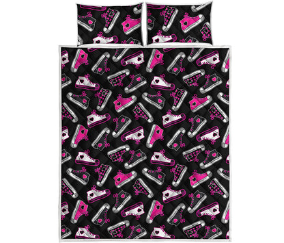 Emo Shoes Pattern Print Quilt Bed Set