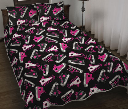 Emo Shoes Pattern Print Quilt Bed Set