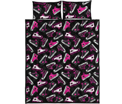 Emo Shoes Pattern Print Quilt Bed Set
