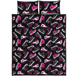 Emo Shoes Pattern Print Quilt Bed Set