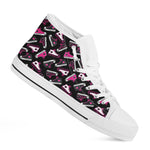Emo Shoes Pattern Print White High Top Shoes