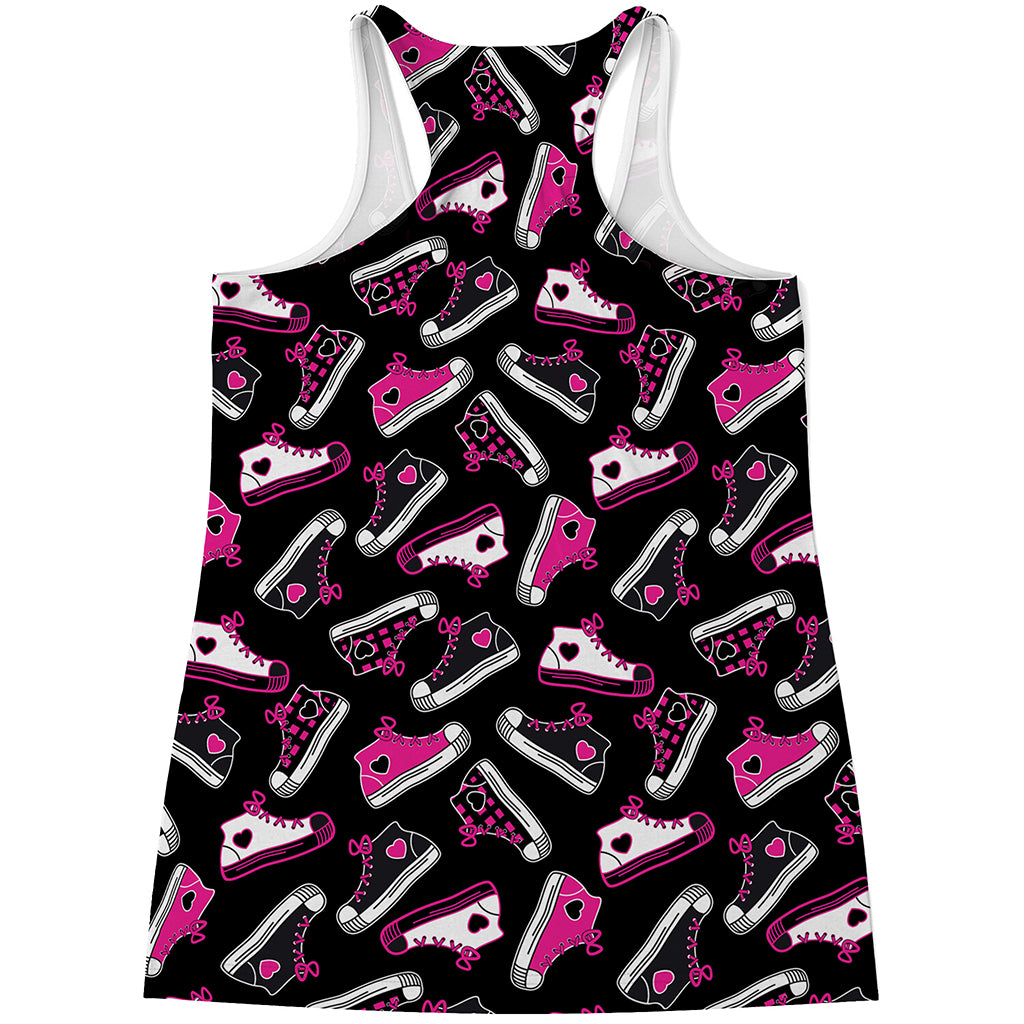 Emo Shoes Pattern Print Women's Racerback Tank Top