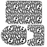 Emo Skull Pattern Print 3 Piece Bath Mat Set