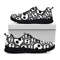 Emo Skull Pattern Print Black Running Shoes