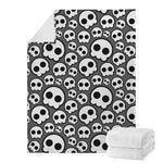 Emo Skull Pattern Print Blanket
