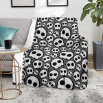 Emo Skull Pattern Print Blanket