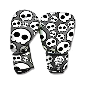 Emo Skull Pattern Print Boxing Gloves