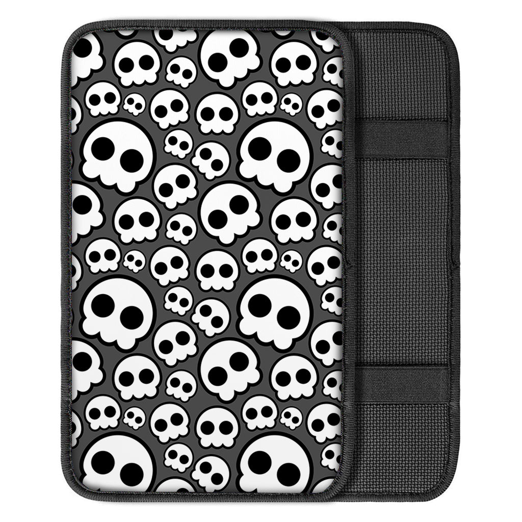 Emo Skull Pattern Print Car Center Console Cover