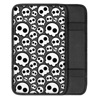 Emo Skull Pattern Print Car Center Console Cover