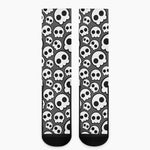 Emo Skull Pattern Print Crew Socks