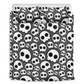 Emo Skull Pattern Print Duvet Cover Bedding Set