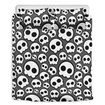 Emo Skull Pattern Print Duvet Cover Bedding Set