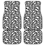 Emo Skull Pattern Print Front and Back Car Floor Mats