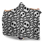 Emo Skull Pattern Print Hooded Blanket