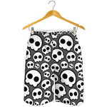 Emo Skull Pattern Print Men's Shorts