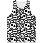 Emo Skull Pattern Print Men's Tank Top