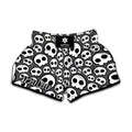Emo Skull Pattern Print Muay Thai Boxing Shorts