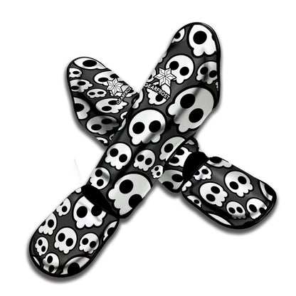 Emo Skull Pattern Print Muay Thai Shin Guard
