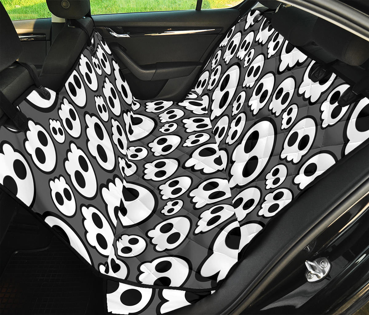 Emo Skull Pattern Print Pet Car Back Seat Cover