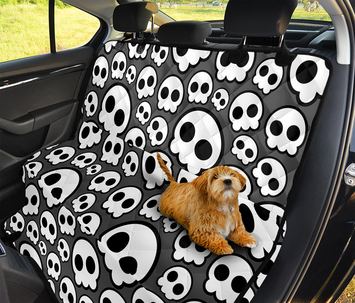 Emo Skull Pattern Print Pet Car Back Seat Cover