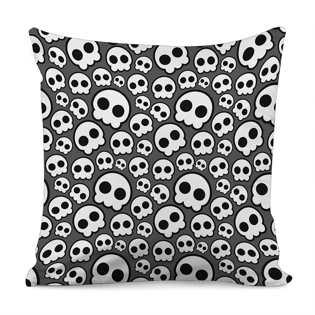 Emo Skull Pattern Print Pillow Cover