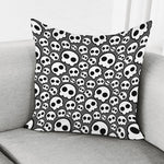 Emo Skull Pattern Print Pillow Cover