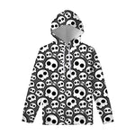 Emo Skull Pattern Print Pullover Hoodie