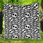 Emo Skull Pattern Print Quilt