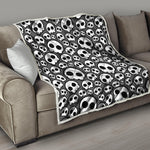 Emo Skull Pattern Print Quilt