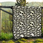 Emo Skull Pattern Print Quilt