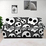 Emo Skull Pattern Print Sofa Cover