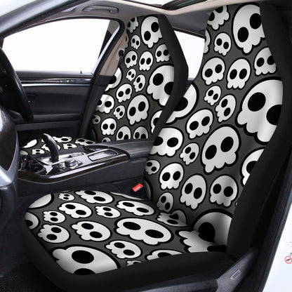 Emo Skull Pattern Print Universal Fit Car Seat Covers