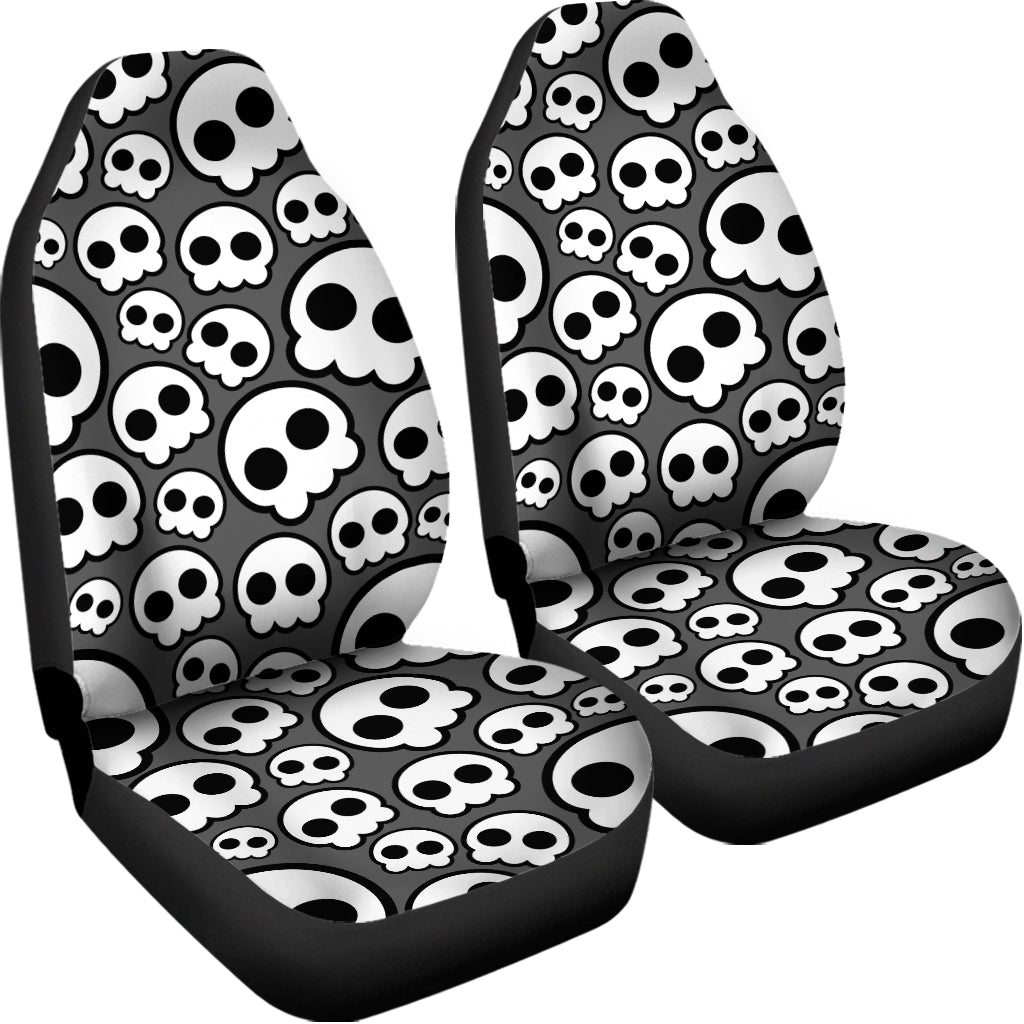Emo Skull Pattern Print Universal Fit Car Seat Covers