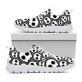 Emo Skull Pattern Print White Running Shoes