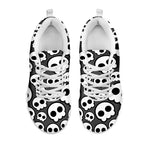 Emo Skull Pattern Print White Sneakers