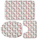 EMS Paramedic Pattern Print 3 Piece Bath Mat Set