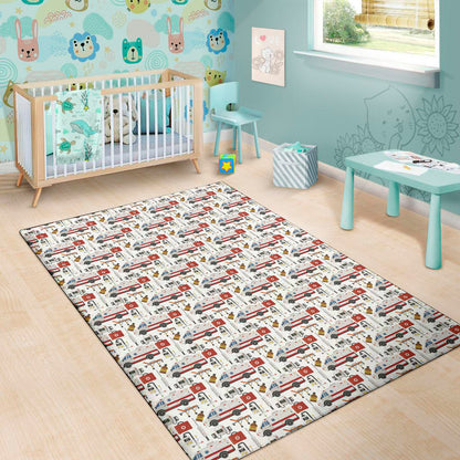 EMS Paramedic Pattern Print Area Rug