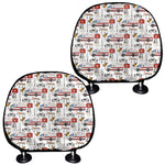 EMS Paramedic Pattern Print Car Headrest Covers