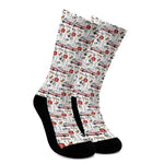 EMS Paramedic Pattern Print Crew Socks