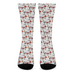 EMS Paramedic Pattern Print Crew Socks