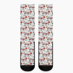 EMS Paramedic Pattern Print Crew Socks