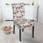 EMS Paramedic Pattern Print Dining Chair Slipcover