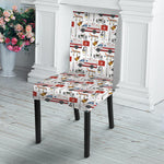 EMS Paramedic Pattern Print Dining Chair Slipcover