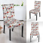 EMS Paramedic Pattern Print Dining Chair Slipcover
